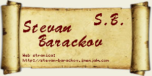 Stevan Baračkov vizit kartica